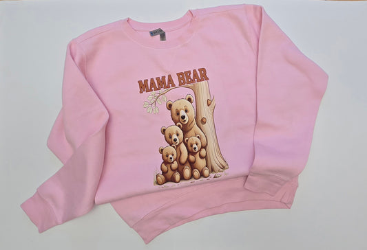 Mama Bear, Unisex Cotton Sweatshirt.